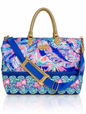 LILLY PULITZER Sunset Safari Weekender Travel Tote Bag XL